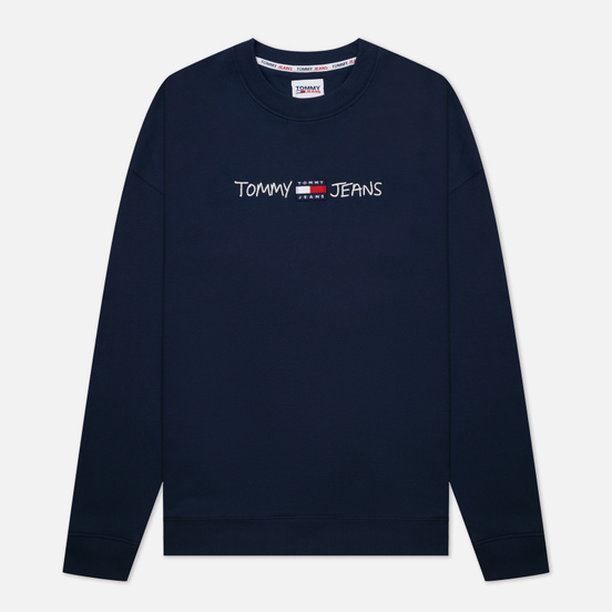 Мужская толстовка Tommy Jeans Seasonal Straight Logo Crew Neck Twilight Navy