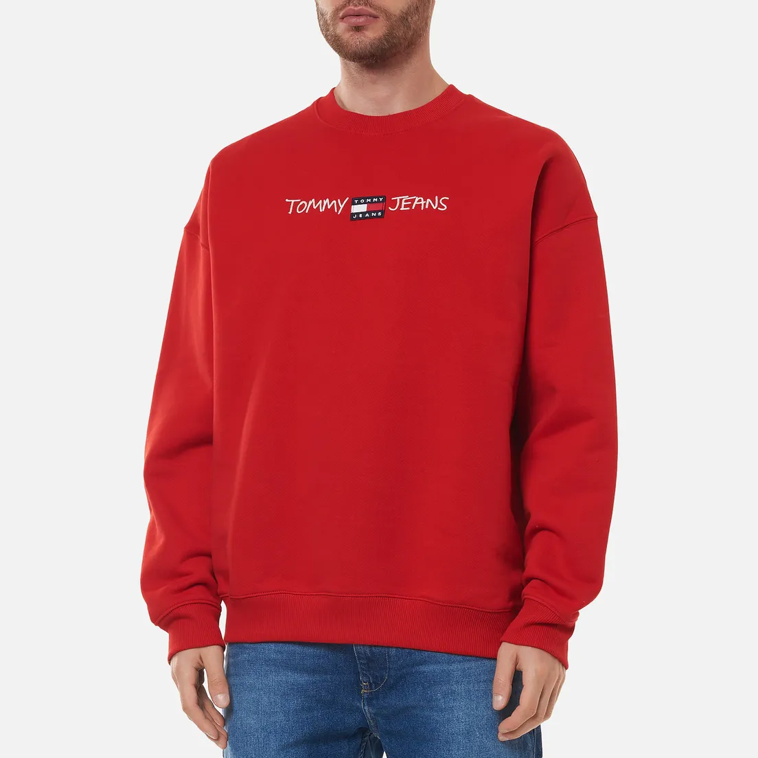 Tommy Jeans Мужская толстовка Seasonal Straight Logo Crew Neck