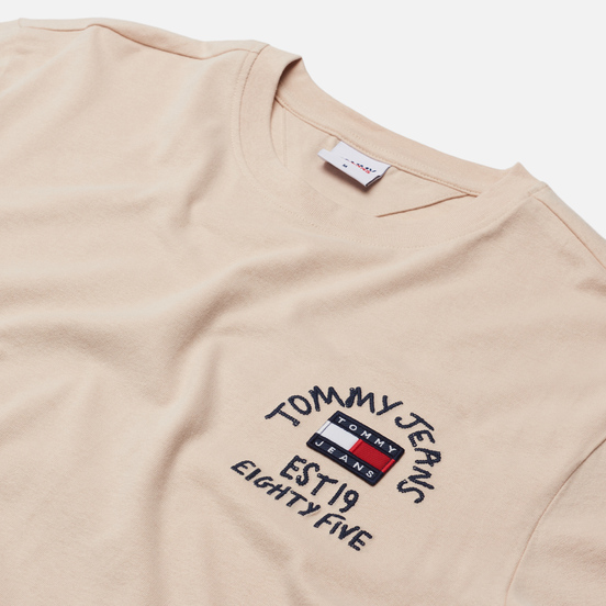 Мужская футболка Tommy Jeans Chest Written Logo Smooth Stone