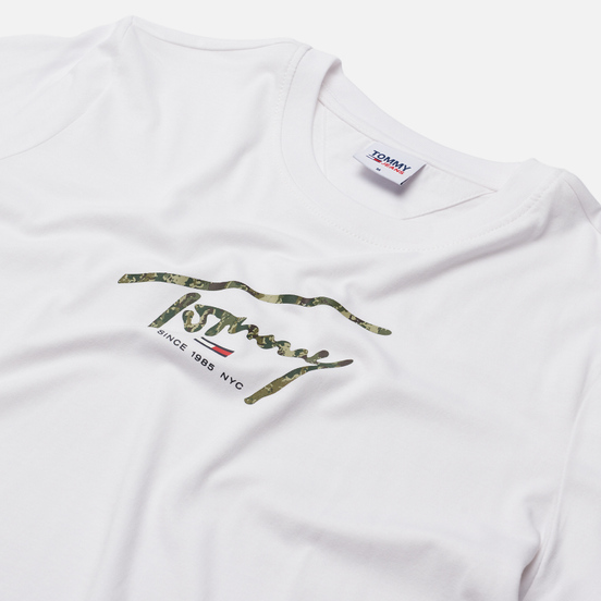 Мужская футболка Tommy Jeans Hand Written Linear Logo White