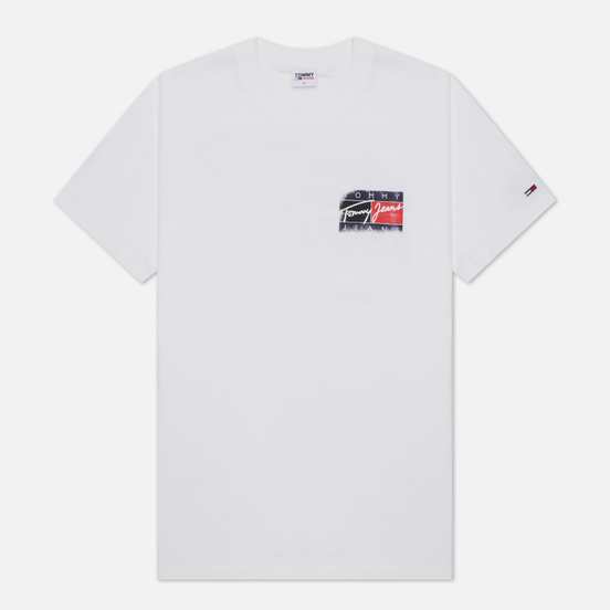 Мужская футболка Tommy Jeans Faded Flag White