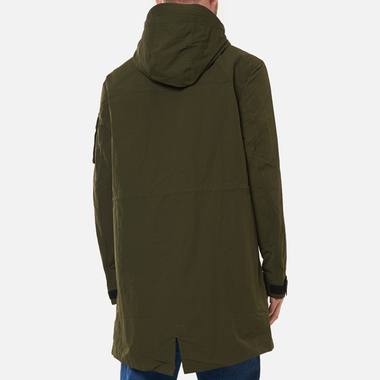Мужская куртка парка Tommy Jeans Flag Patch Hooded Dark Olive