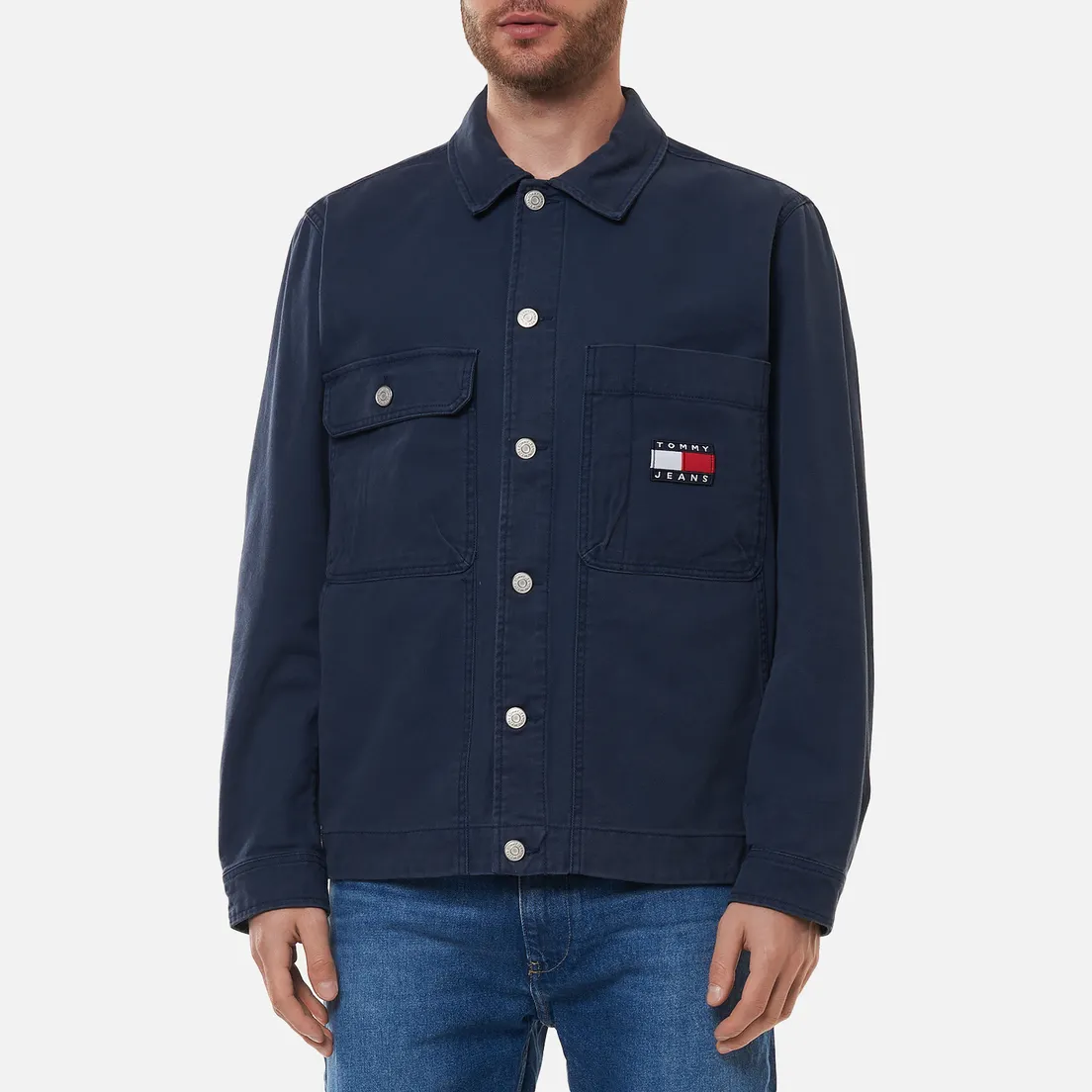 Tommy Jeans Мужская джинсовая куртка Tommy Badge Boxy Trucker