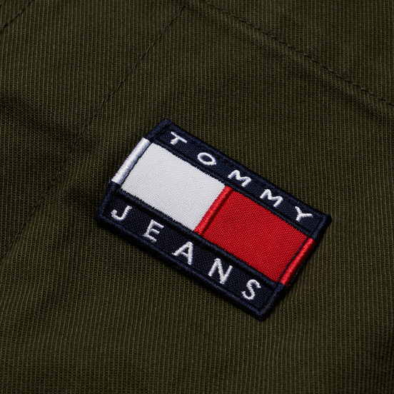 Мужская джинсовая куртка Tommy Jeans Tommy Badge Boxy Trucker Dark Olive