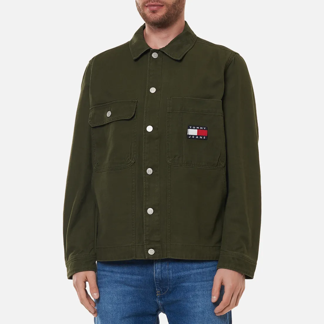 Tommy Jeans Мужская джинсовая куртка Tommy Badge Boxy Trucker