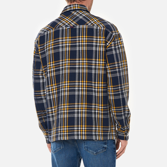 Мужская рубашка Tommy Jeans Check Zip Overshirt Twilight Navy/Multi