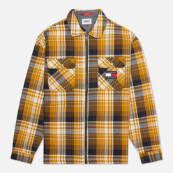 Мужская рубашка Tommy Jeans Check Zip Overshirt Golden Age/Multi