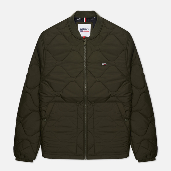 Мужская куртка бомбер Tommy Jeans Quilted Dark Olive