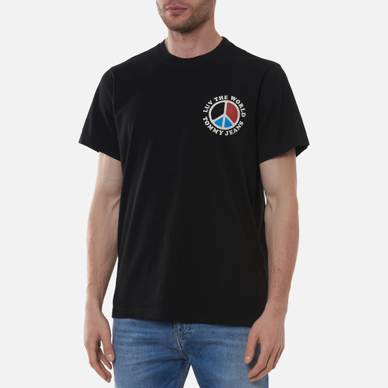 Мужская футболка Tommy Jeans Luv The World Peace Logo Black