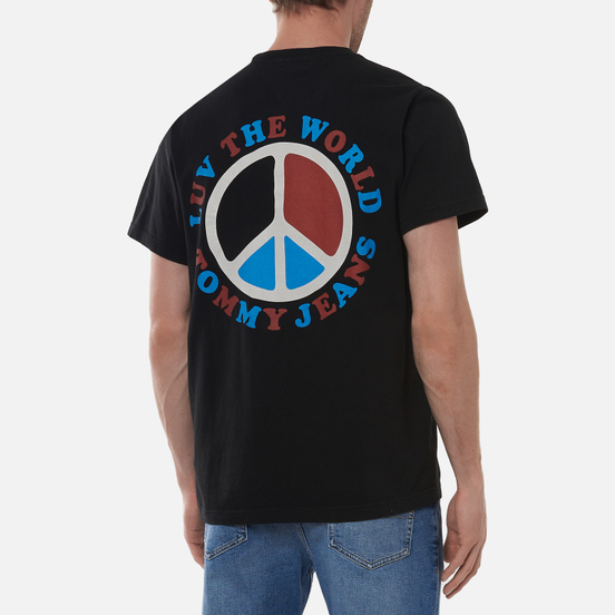 Мужская футболка Tommy Jeans Luv The World Peace Logo Black