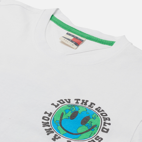 Мужская футболка Tommy Jeans Luv The World Globe Graphic White