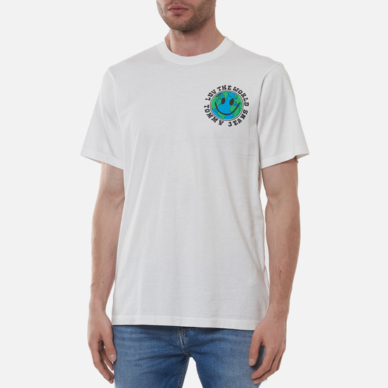 Мужская футболка Tommy Jeans Luv The World Globe Graphic White