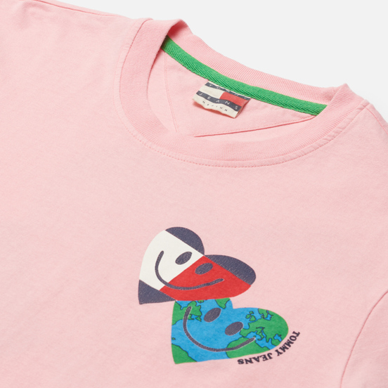 Мужская футболка Tommy Jeans Luv The World Heart Face Iced Rose