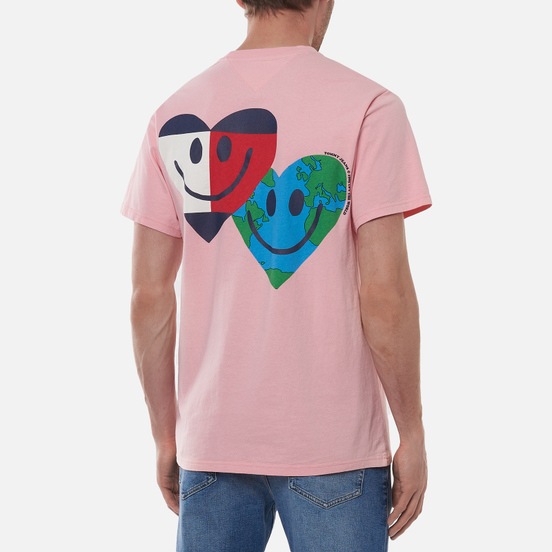 Мужская футболка Tommy Jeans Luv The World Heart Face Iced Rose