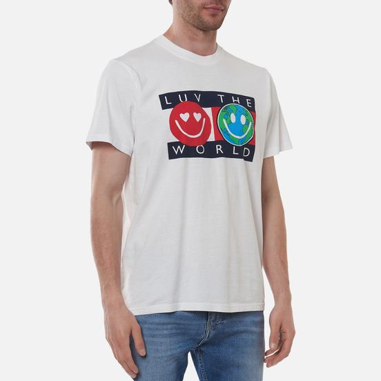 Мужская футболка Tommy Jeans Luv The World Logo White