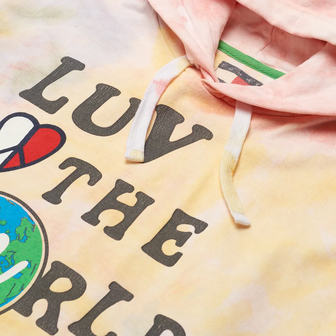 Tommy Jeans Мужская толстовка Luv The World Tie-Dye Hoody