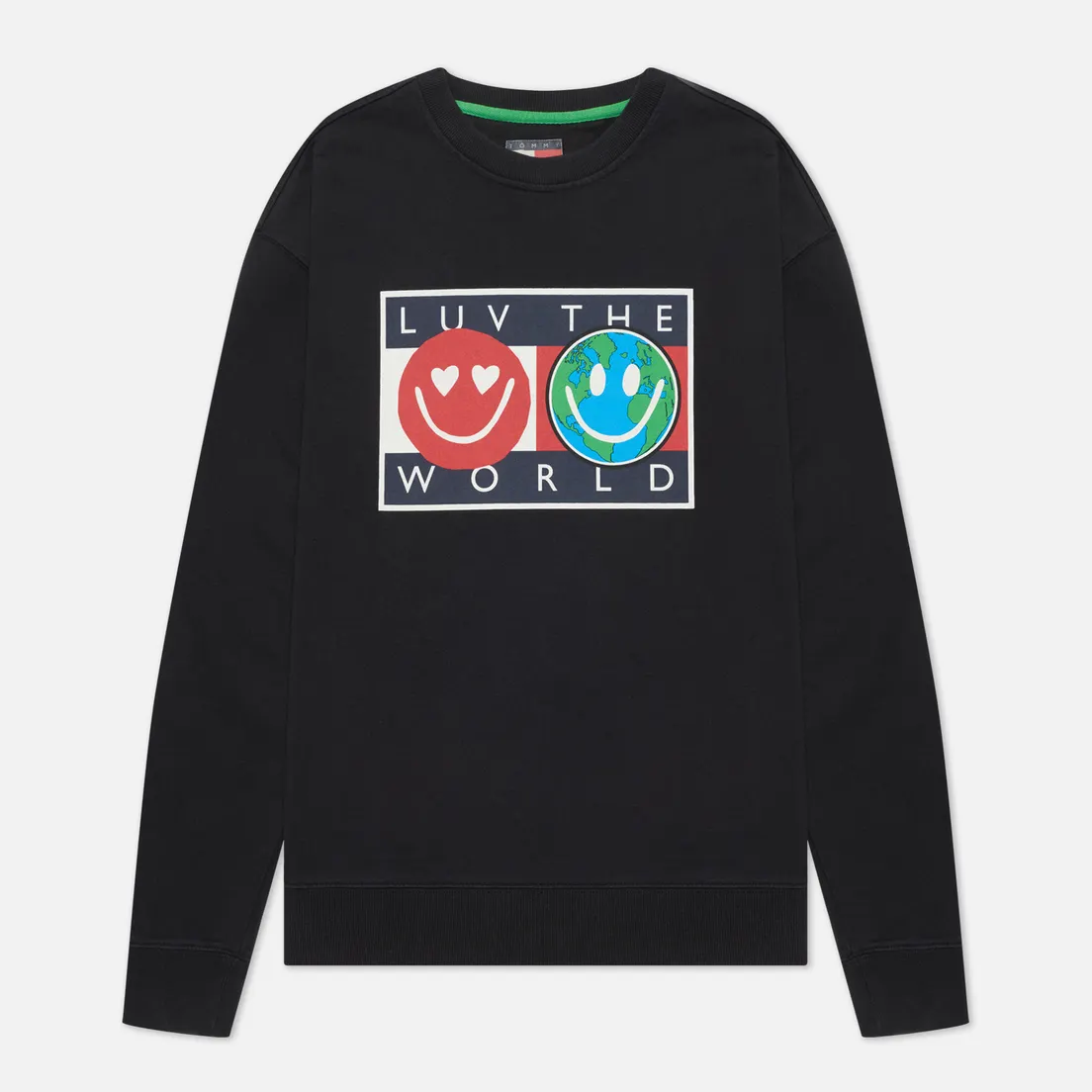 Tommy Jeans Мужская толстовка Luv The World Logo Crew Neck