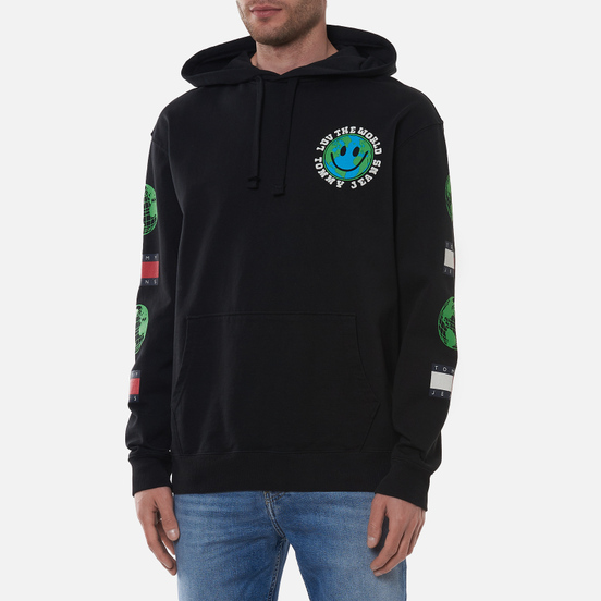 Мужская толстовка Tommy Jeans Luv The World Logo Hoody Black