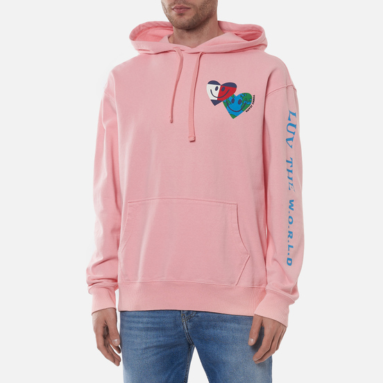 Мужская толстовка Tommy Jeans Luv The World Hearts Hoody Iced Rose