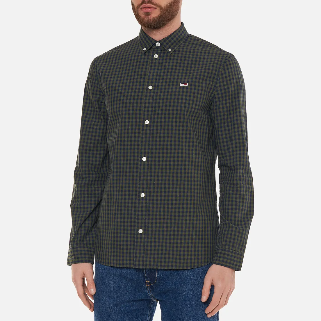 Tommy Jeans Мужская рубашка Heather Gingham