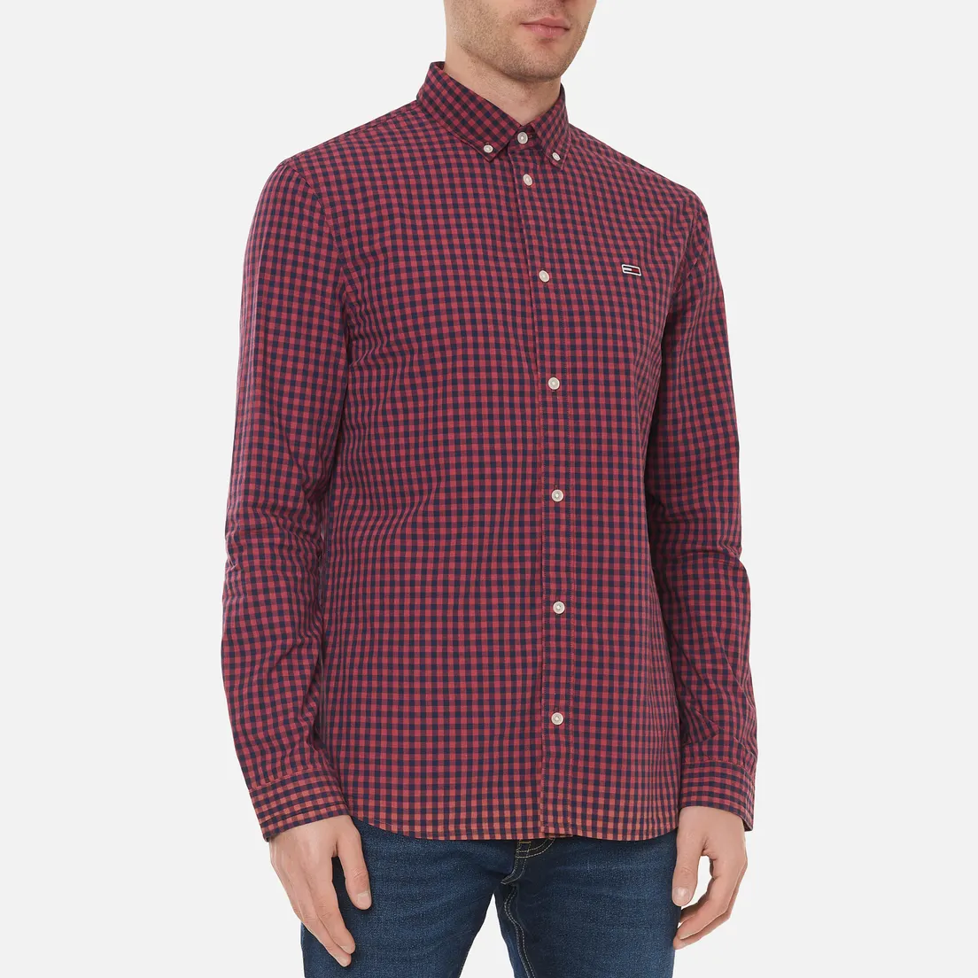 Tommy Jeans Мужская рубашка Heather Gingham