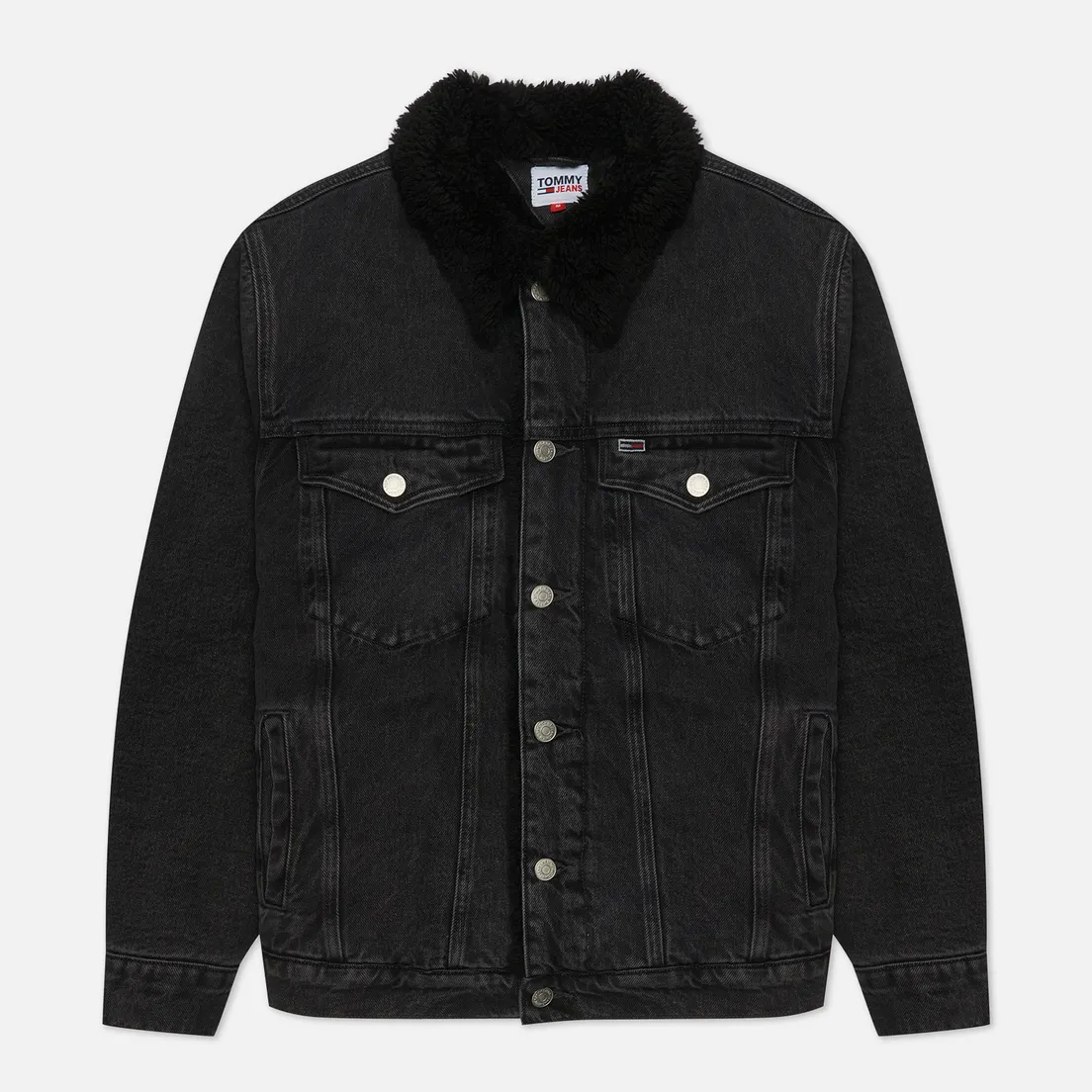 Tommy Jeans Мужская джинсовая куртка Oversize Sherpa-Lined Trucker BE572