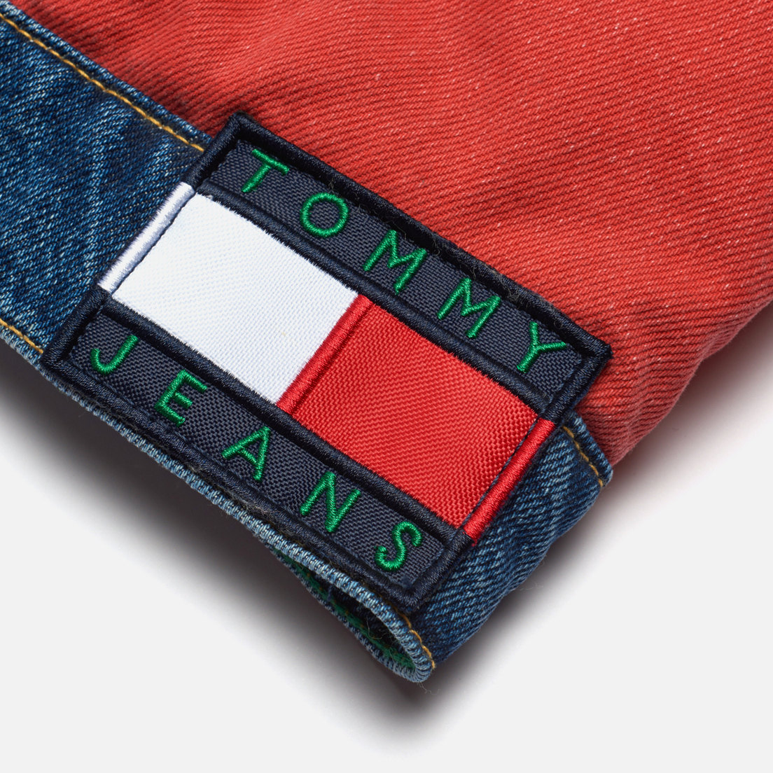 Tommy Jeans Мужская джинсовая куртка Colour-Blocked Oversized Sherpa Trucker