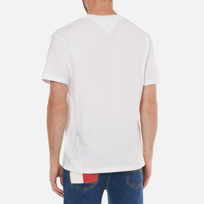 Мужская футболка Tommy Jeans, цвет белый, размер XL DM0DM11616YBR Smiley Badge Graphic - фото 4