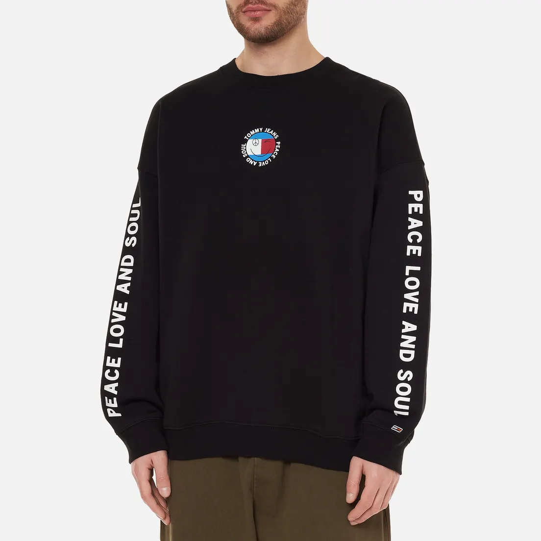 Tommy Jeans Мужская толстовка Smiley Peace Logo Crew Neck