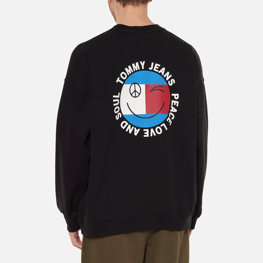 Tommy Jeans Мужская толстовка Smiley Peace Logo Crew Neck