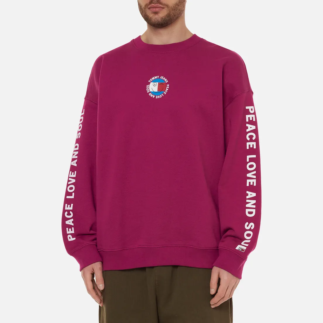 Tommy Jeans Мужская толстовка Smiley Peace Logo Crew Neck