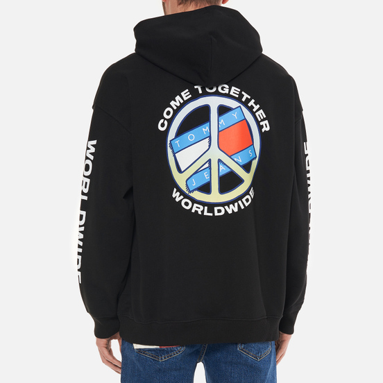 Мужская толстовка Tommy Jeans Together World Peace Hoodie Black