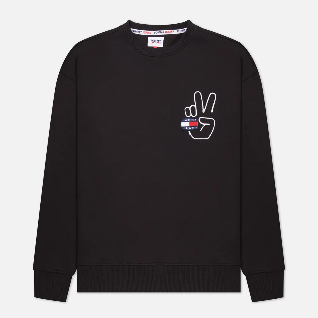 Tommy Jeans Мужская толстовка Badge Peace Crew Neck