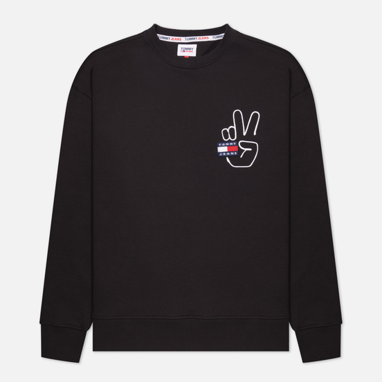 Мужская толстовка Tommy Jeans Badge Peace Crew Neck Black