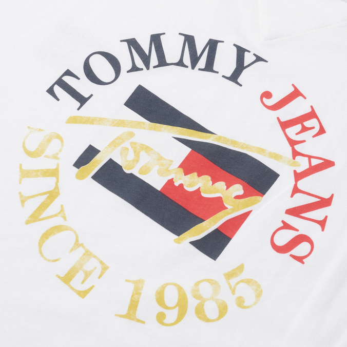 Мужская футболка Tommy Jeans, цвет белый, размер M DM0DM11689YBR Vintage Circular - фото 3