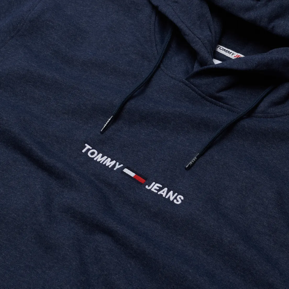 Tommy Jeans Мужская толстовка Straight Logo Heathered Hoodie