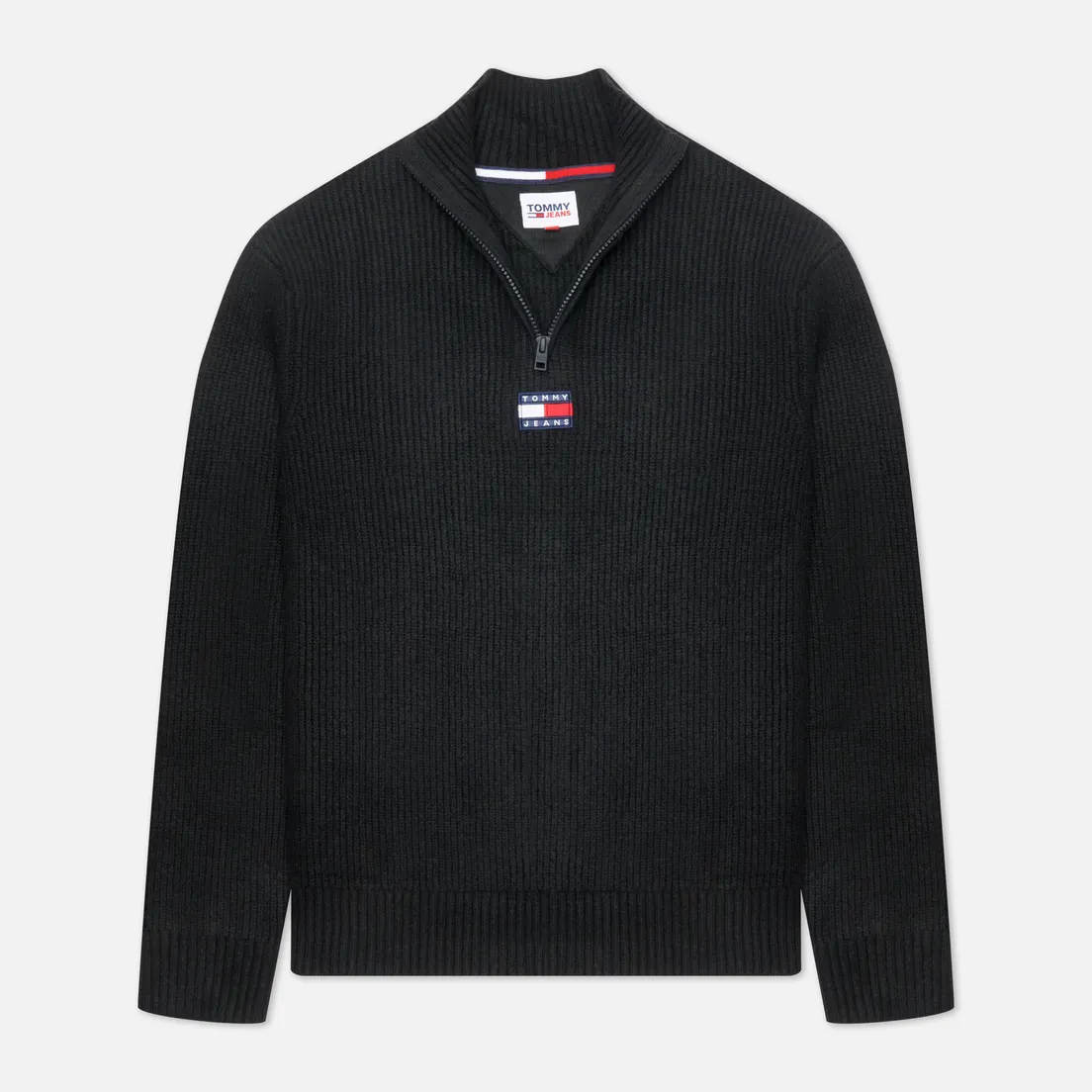 Tommy Jeans Мужской свитер Solid Badge Zip Mck Neck