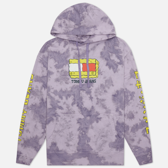 Мужская толстовка Tommy Jeans x Sponge Bob Square Pants Hoodie Tie Dye/Purple Quartz