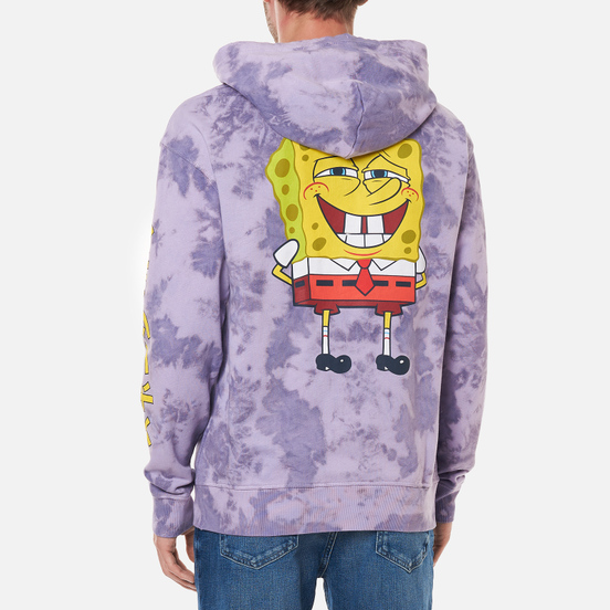 Мужская толстовка Tommy Jeans x Sponge Bob Square Pants Hoodie Tie Dye/Purple Quartz