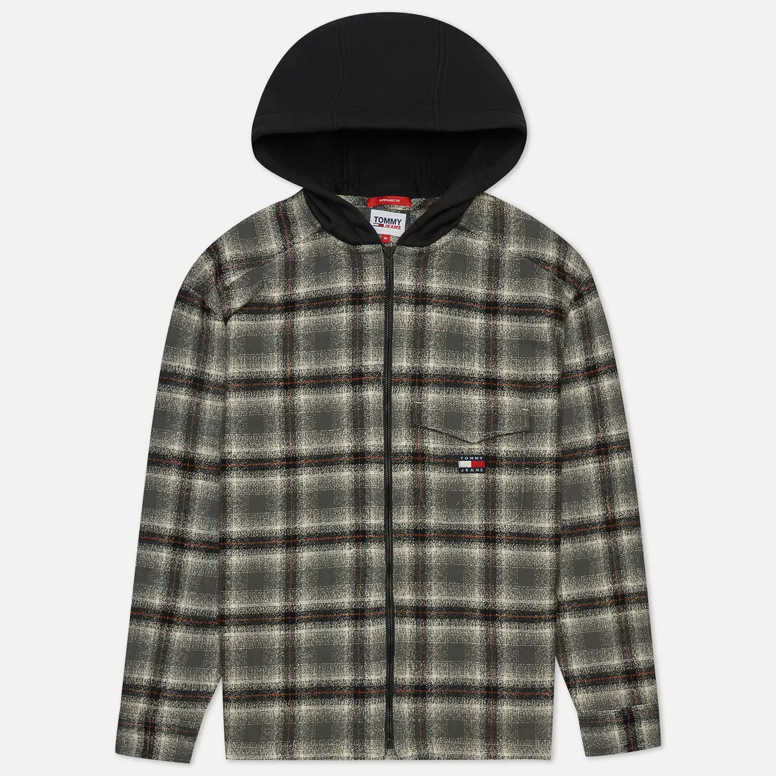 Tommy Jeans Мужская рубашка Hooded Check Overshirt