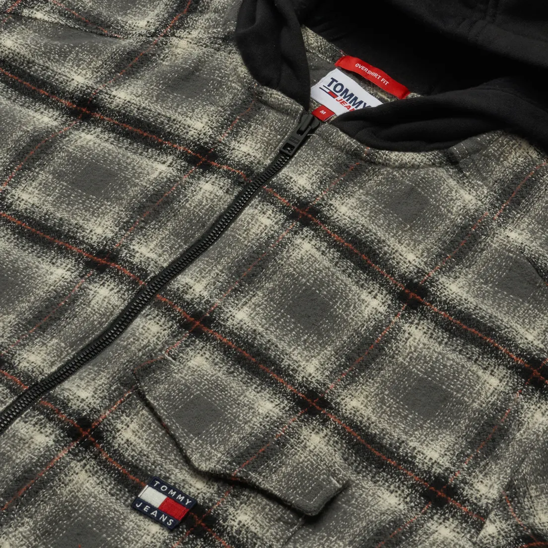 Tommy Jeans Мужская рубашка Hooded Check Overshirt