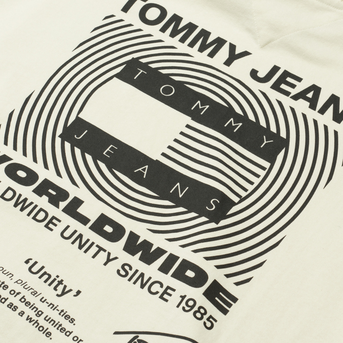 Мужская толстовка Tommy Jeans, цвет бежевый, размер S DM0DM12348YBI Global Unitees Hoodie - фото 3