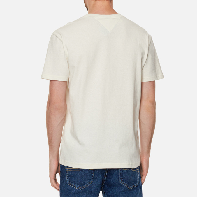 Мужская футболка Tommy Jeans, цвет белый, размер XL DM0DM12441YBI Badge Overlay - фото 4