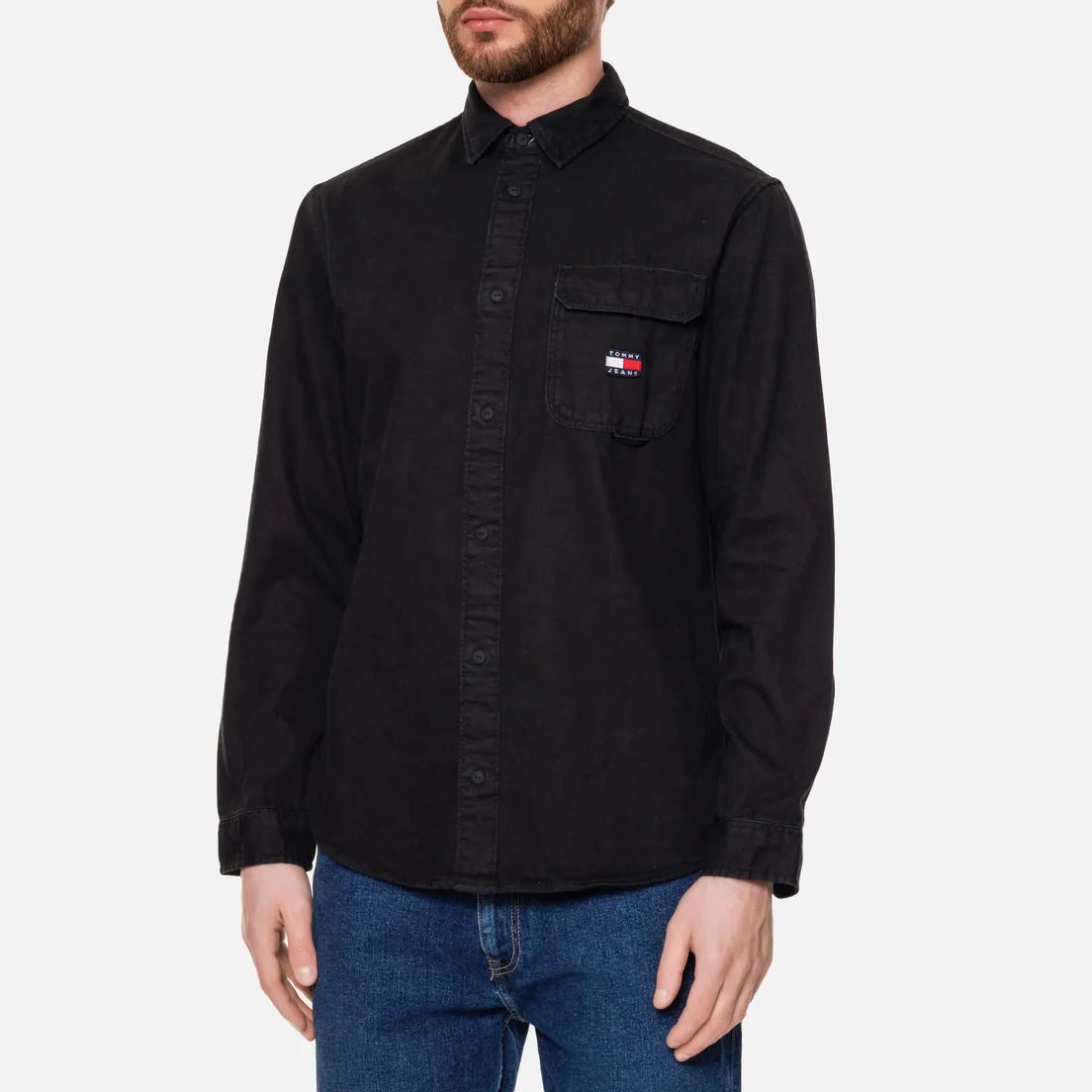 Tommy Jeans Мужская рубашка True Black Denim