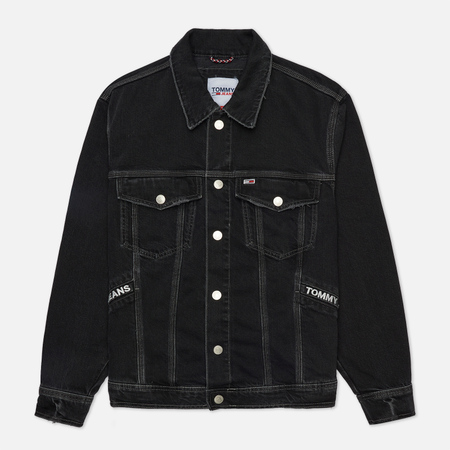 Мужская джинсовая куртка Tommy Jeans Oversized Util Trucker CE773, цвет чёрный, размер XXL