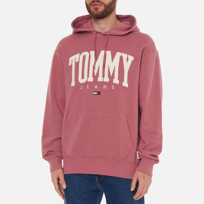 Мужская толстовка Tommy Jeans, цвет розовый, размер L DM0DM12543THT ABO Collegiate Hoodie - фото 3