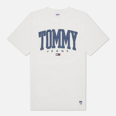 Мужская футболка Tommy Jeans ABO Collegiate Crew Neck, цвет белый, размер XL