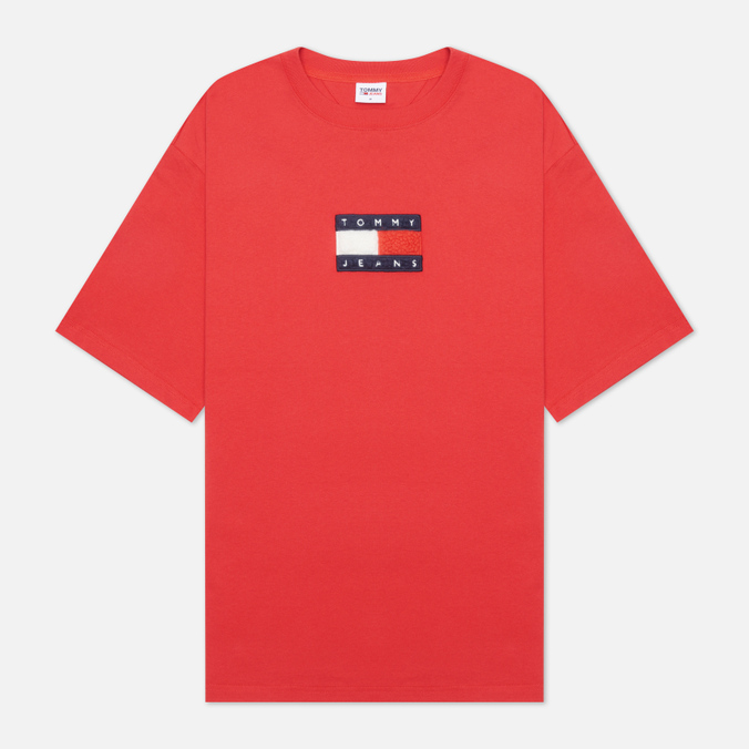 Мужская футболка Tommy Jeans, цвет красный, размер S