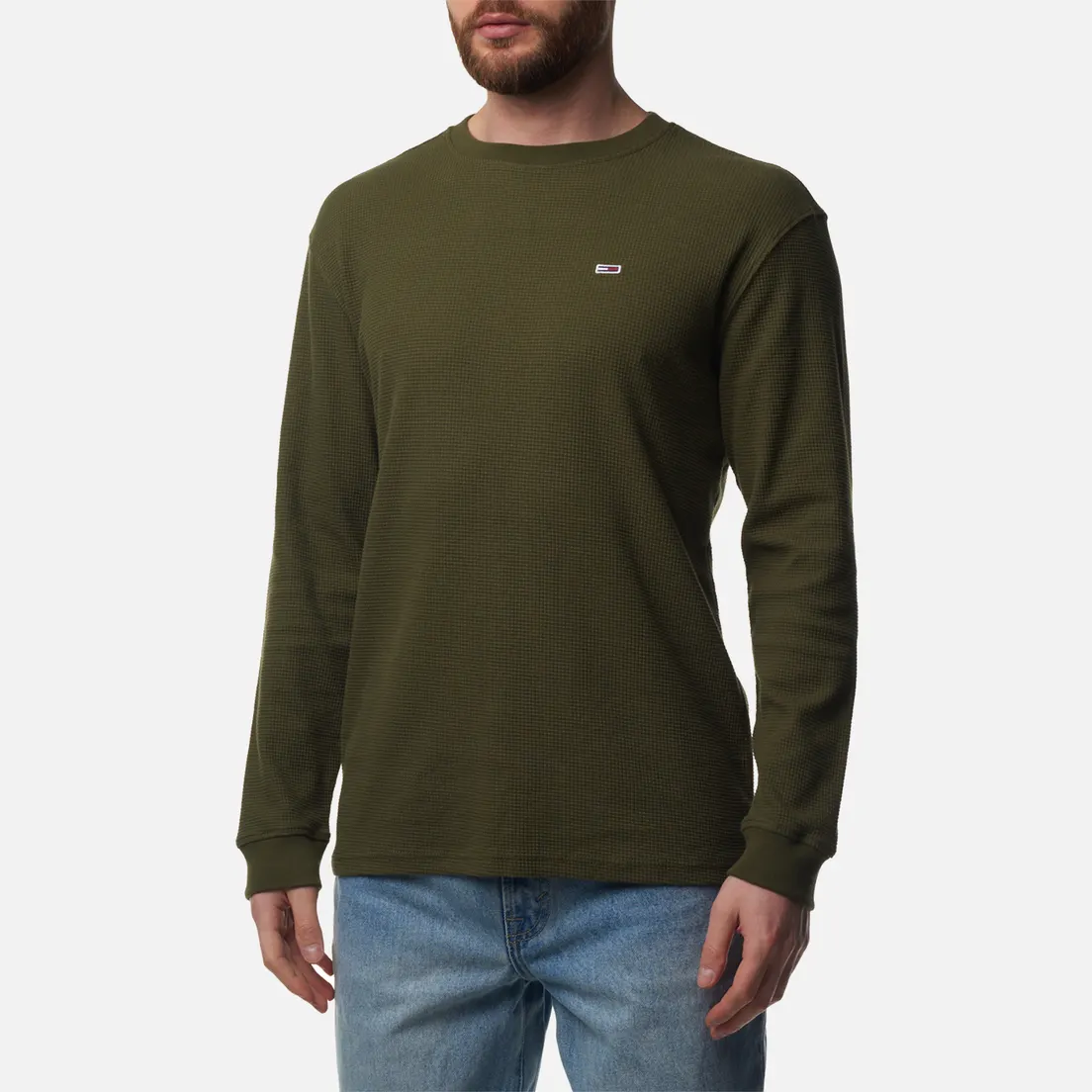 Tommy Jeans Мужской лонгслив Essential Waffle Classic