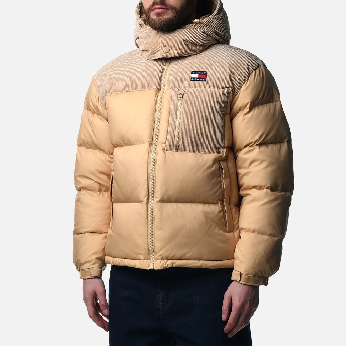 Tommy Jeans Мужской пуховик Cord Mix Alaska Puffer